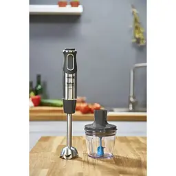 Блендер заглибний 2в1 Tefal Quickchef 1000 Вт чаша 800 мл чопер 500 мл сріблясто-чорний (HB659838) - мініатюра 8
