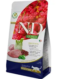 Сухий корм для котів з чутливим травленням Farmina Фарміна N&D Quinoa Digestion з ягням кіноа фенхелем та м'ятою 1,5 кг