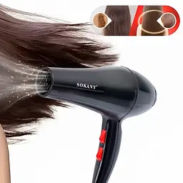 Фен для волосся з насадкою-концентратором Sokany SK-2200 (2200 Вт) / Фен для волосся / Фен з іонізацією - мініатюра 3