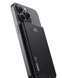 Павербанк Remax RPP-107 ультратонкий 9 мм / 5000 мАг / до 20 Вт / USB-C + MagSafe / PD+QC / Чорний - мініатюра 3