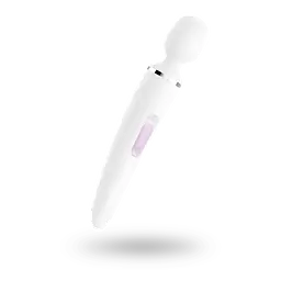 Вібромасажер Satisfyer Wand-er Woman (White/Chrome), водонепроникний, потужний, розмір XXL