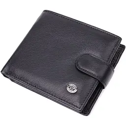 Гаманець чоловічий середнього розміру з натуральної шкіри ST Leather 22473 чорний - мініатюра 5