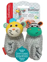Шкарпетки-брязкальця Infantino Зебра і тигр (206893I) - мініатюра 2