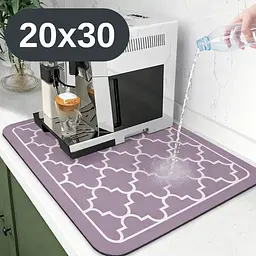 Антиковзаючий кухонний килимок 20×30 см — абсорбуючий для сушіння посуду та під кавоварку KT8001641