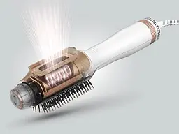 Фен-щітка Rowenta Reverso Dry & Brush 2 в 1 1200 Вт біло-золотистий (CF9820F0) - мініатюра 6