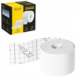 Стрічка кінезіологічна (кінезіо тейп) 4FIZJO 5 см x 5 м 4FJ0544 White (P-5907739318831) - мініатюра 2