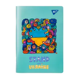 Зошит Yes А5 Stand with Ukraine пластикова обкладинка 70 аркушів, клітинка (681859), в асортименті