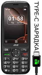 Мобільний телефон 2E E350 3.5" 2SIM, 3000 мАг, чорний - мініатюра 3