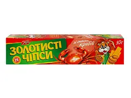 Чипси ЗОЛОТИСТІ картопляні "Золотисті" ф. Краб 50г