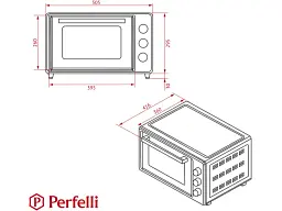 Духовка настільна Perfelli CLASSIC 37 WHITE - мініатюра 7