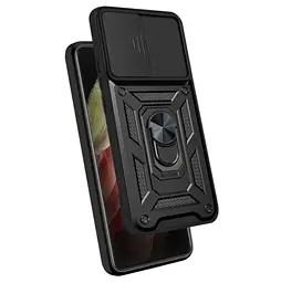 Чохол Primo Shockproof для Samsung Galaxy S26 Ultra (SM-S948) протиударний, з підставкою і шторкою камери Black - мініатюра 4