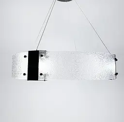 Дизайнерська LED люстра з фактурним склом Line.F Діаметр 60см - мініатюра 6
