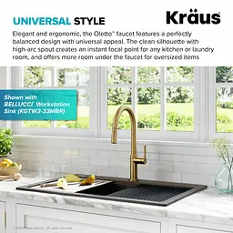Змішувач для кухні Kraus Oletto KPF-2820BB, Бронза - мініатюра 7
