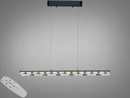 Підвісна LED люстра Diasha MD25115/1000CG шампань 55Вт пульт 3 режими