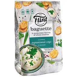 Сухарики пшеничні Flint Baguette Вершковий соус із зеленню 140 г
