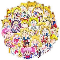 Стікерпак Сейлор Мун Набір наклейок GeekLand Sailor Moon 50 штук