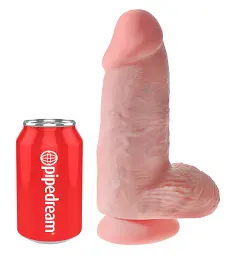 Фалоімітатор King Cock Chubby Light 24.5 см тілесний - мініатюра 2