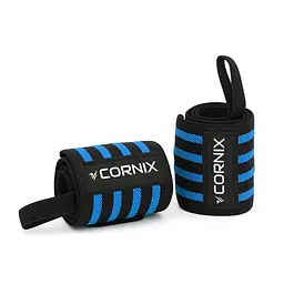 Бинти для зап'ясть (кистьові бинти) Cornix Wrist Wraps XR-0193 Black/Blue - мініатюра 3