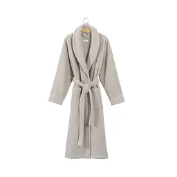 Халат unisex Lotus Home - Bold New beige махровий M - мініатюра 6
