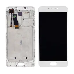 Дисплей для Meizu M5 Note з білим тачскрином і корпусною рамкою