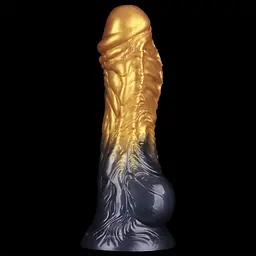 Фалоімітатор Lovetoy Dual Density 8'' 21 см (золотий) - мініатюра 8
