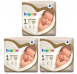 Підгузники Lupilu Premium New born Розмір 1, Вага 2-5 кг, 78 шт