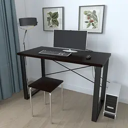 Письмовий стіл Ferrum-decor Драйв 750x1000x700 Чорний метал ДСП Венге Магія 32 мм (FRD-105347)