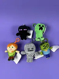 М’яка іграшка-брелок 10 см "Блоковий світ" (Minecraft), персонаж з гри Майнкрафт, м’яка підвіска, для дітей та фанатів MW16411