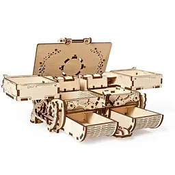 Механічний 3D Пазл Ukrainian Gears Антикварна Скринька, 185 елементів (70089) - мініатюра 3