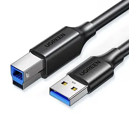 Кабель для принтера UGREEN US210 USB 3.0 Type-A - Type-B 3 м чорний (45722)