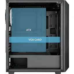 Корпус FSP CMT218AB без Блок живлення ATX Чорний - мініатюра 4