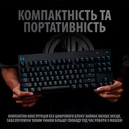 Клавіатура Logitech G PRO Mechanical Gaming USB (920-009392) - мініатюра 10