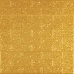 3D панель самоклеюча цегла Золота 700х770х3мм (011-3) SW-00000676 - мініатюра 1