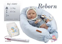 Лялька Munecas De Cuna Reborn блакитний одяг 45 см (45602) - мініатюра 2