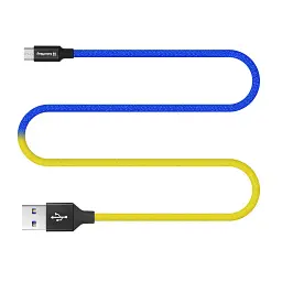 Дата кабель USB 2.0 AM to Micro 5P 1.0m National ColorWay (CW-CBUM052-BLY) - мініатюра 5