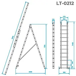 Драбина Intertool LT-0212 [140438] - мініатюра 3