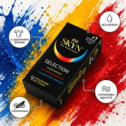 Презервативи SKYN Selection 9 шт — безлатексні ультратонкі презервативи Original Extra Moist Intense Feel набір - мініатюра 2