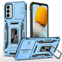 Ударопрочный чехол Epik Camshield Army Ring для Samsung Galaxy A27 Голубой / Light Blue