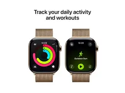 Смарт-годинник Apple Watch Series 11 GPS + Cellular 46mm Gold Tit. Case w. Gold Milanese Loop - S/M (MFD74) - мініатюра 5