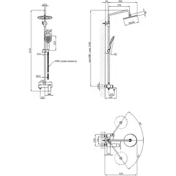 Душовий гарнітур Kroner Graz-GRP063 + змішувач Graz-GRP010 (CVS30162) - мініатюра 11