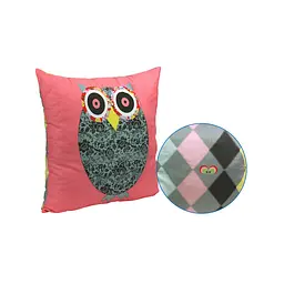 Подушка Руно 50x50 - Owl Grey розовый сатин (17410)