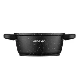 Каструля Ardesto зі скляною кришкою Gemini Anzio 1.2л алюміній чорний kuh0014741 - мініатюра 4