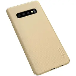 Чохол-накладка Nillkin Super Frosted Shield Samsung Galaxy S10+ G975 Gold - мініатюра 3