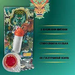 Презерватив з вусиками Olo Genbu Dragon 1 шт. + Кулька + Лубрикант 4.5 г (ROZ6501053514) - мініатюра 3