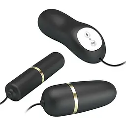 Віброкуля з віброяйцем та електростимуляцією Pretty Love Electric Stimulation Double Vibro Bullet - мініатюра 4