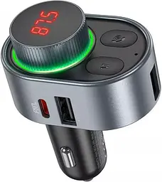 Автомобільний FM модулятор (трансмітер) Hoco E72 Alegria PD30W (6931474780836) - мініатюра 6
