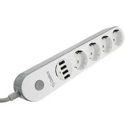 Подовжувач Gelius Pro PowerStrip G-Power GP-PS-001 4 ports 220 V/4 USB 3.4 A 2 m White - мініатюра 3