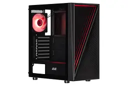 2E Gaming Корпус Infinity G205A без БЖ 2xUSB3.0, 1xUSBType-C, 1x120мм ARGB, 2x120мм, VGA 345мм, LCS ready, TG Side Panel, ATX, чорний - мініатюра 4
