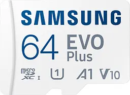 Карта пам'яті Samsung microSDXC EVO Plus 64GB UHS-I U1 V10 A1 + SD Adapter (MB-MC64KA) [83222] - мініатюра 3