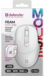 Комп'ютерна миша Defender Feam MM-296 White 52297 teh0022091 - мініатюра 3